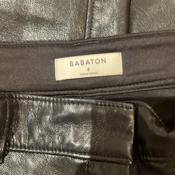 ARITZIA Babaton Command Vegan Leather Pants - size 8 - Picture 5 of 6